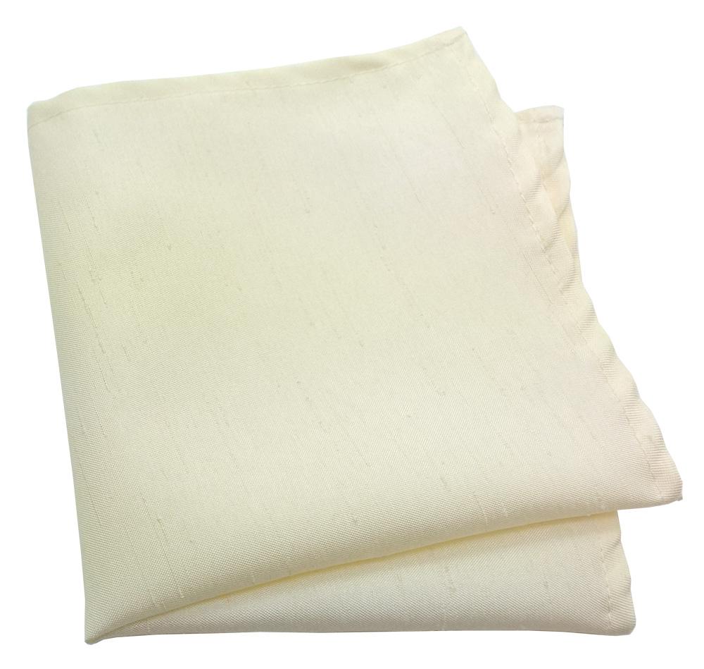 Champagne Ivory Shantung Pocket Square - Wedding Pocket Square - - Swagger & Swoon