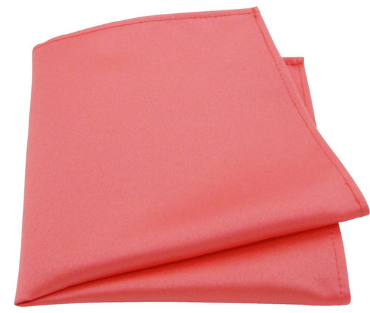 Coral Pink Pocket Square - Wedding Pocket Square - - Swagger & Swoon