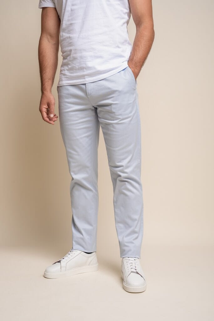 Dakota Ice Blue Chinos - Chinos - 30S - Swagger & Swoon