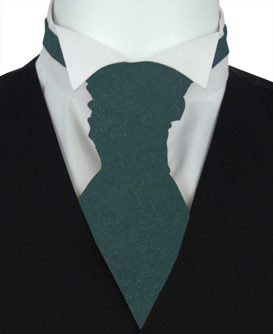 Dark Green Pre-Tied Wedding Cravat - Wedding