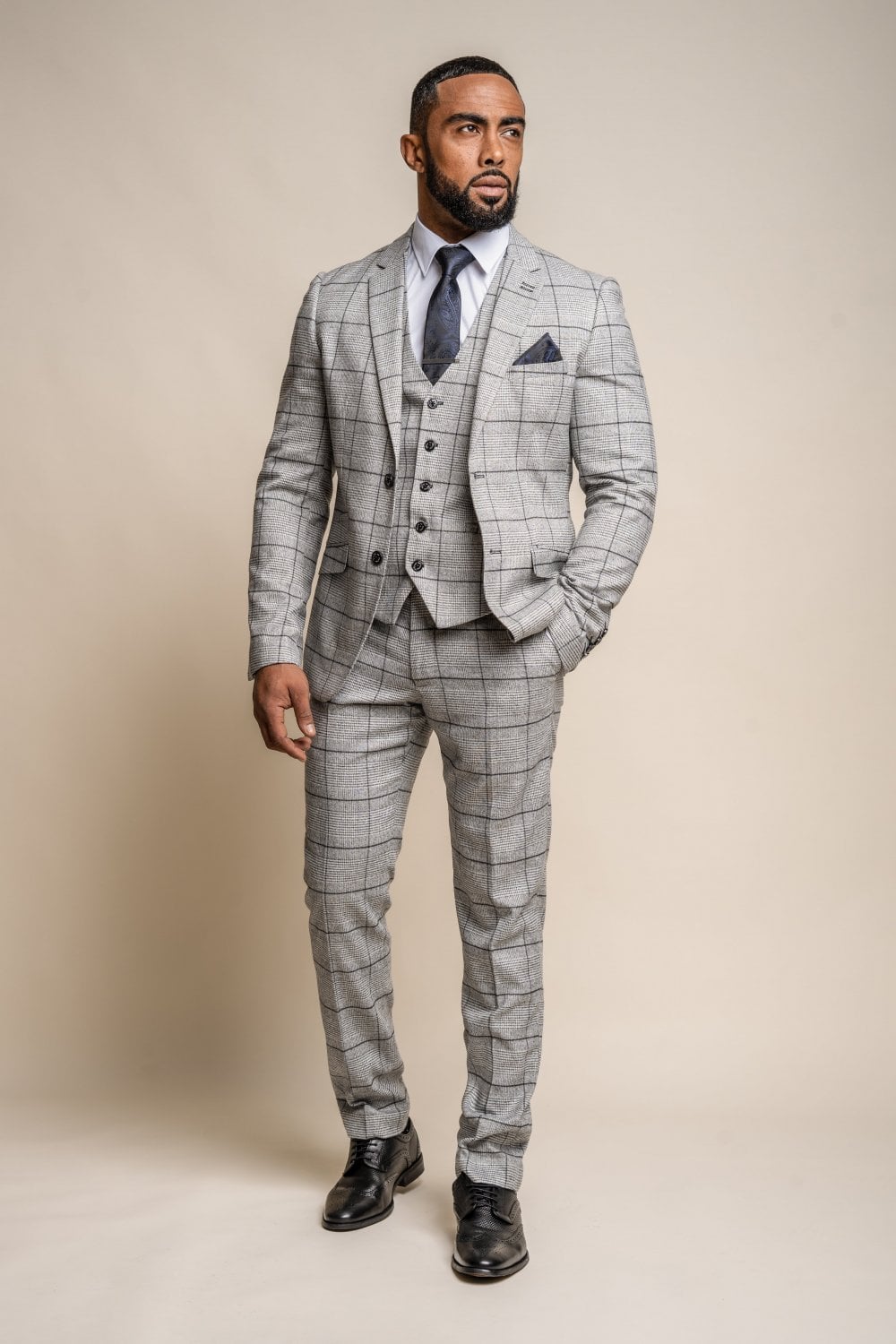 Ghost Pale Grey Checked Jacket