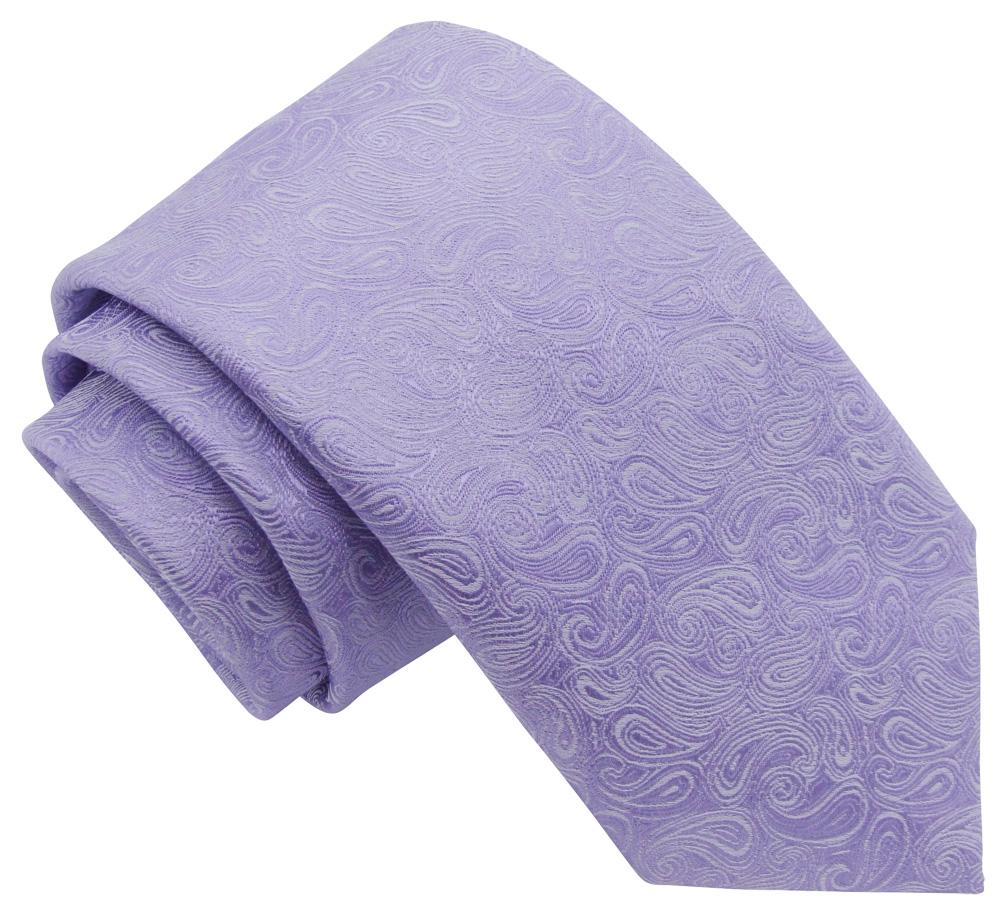 Lilac Paisley Wedding Tie - Wedding