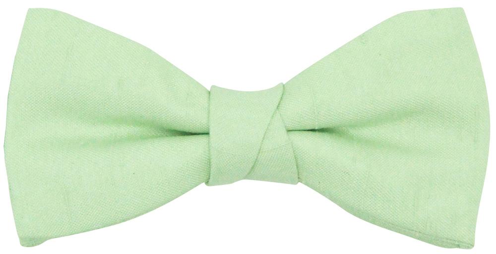 Mint Shantung Boys Bow Tie - Childrenswear