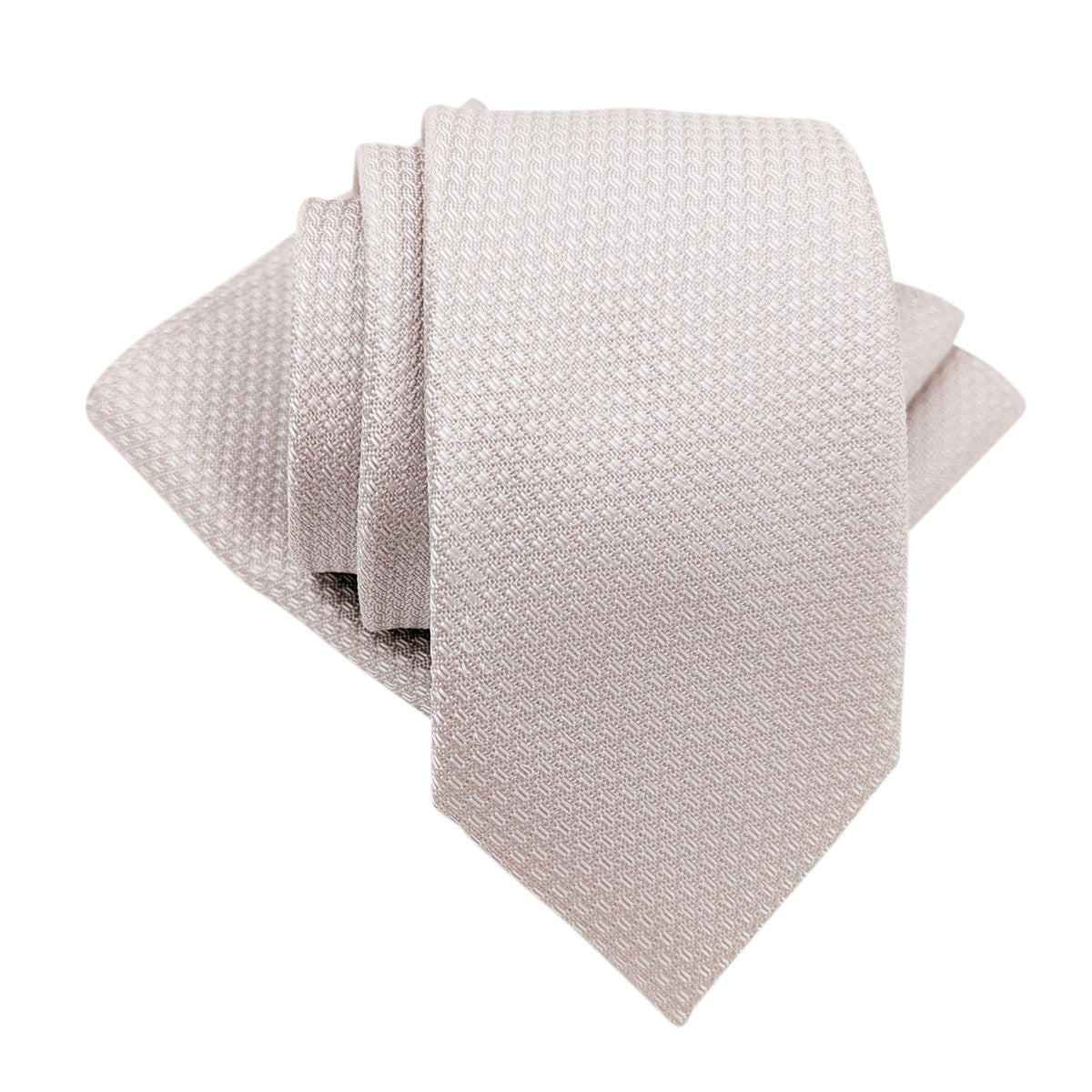 Pearl Silver Woven Wedding Tie