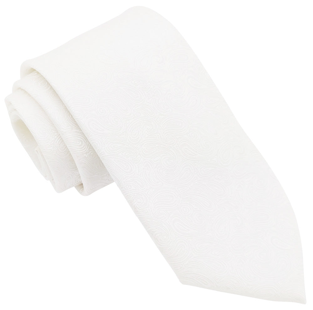 White Paisley Wedding Swatch