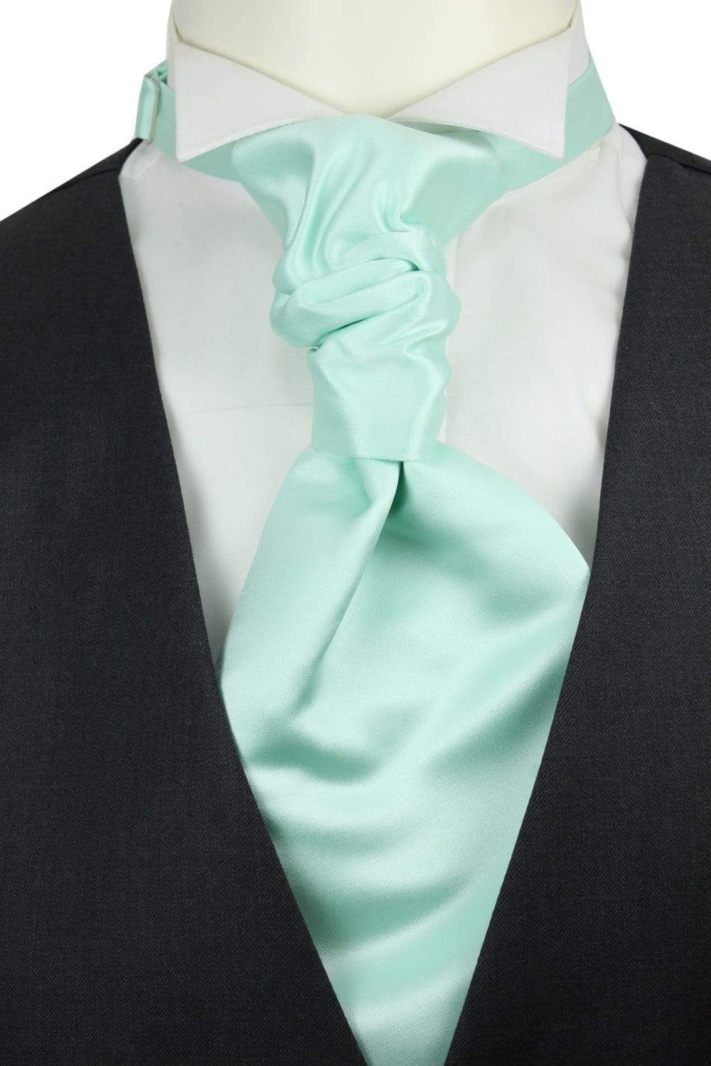 Seafoam Green Boys Pre-Tied Wedding Cravat - Childrenswear