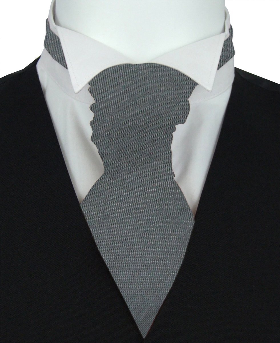 Slate Shantung Pre-Tied Wedding Cravat - Wedding