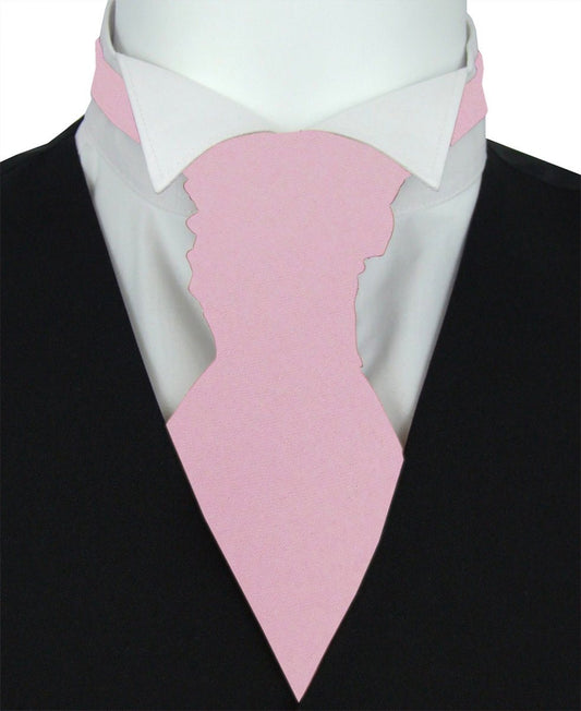 Suede Pink Pre-Tied Wedding Cravat - Wedding