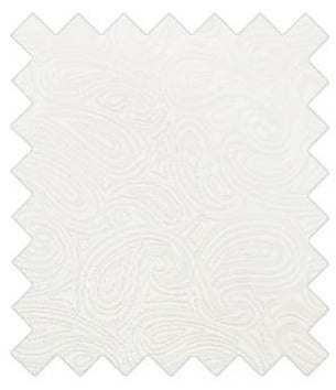 White Paisley Wedding Swatch - Swatch