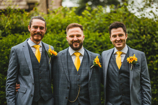 Sunflower Yellow Wedding Ties 