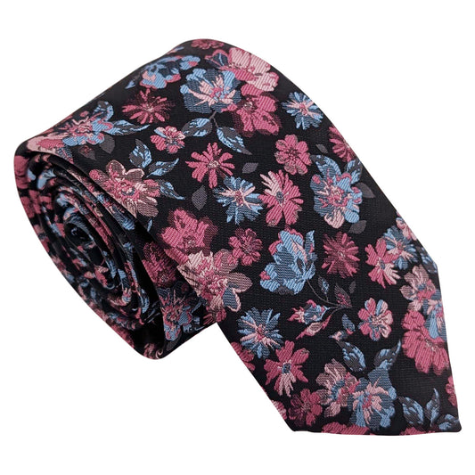 Antique Rose Flowers Wedding Tie
