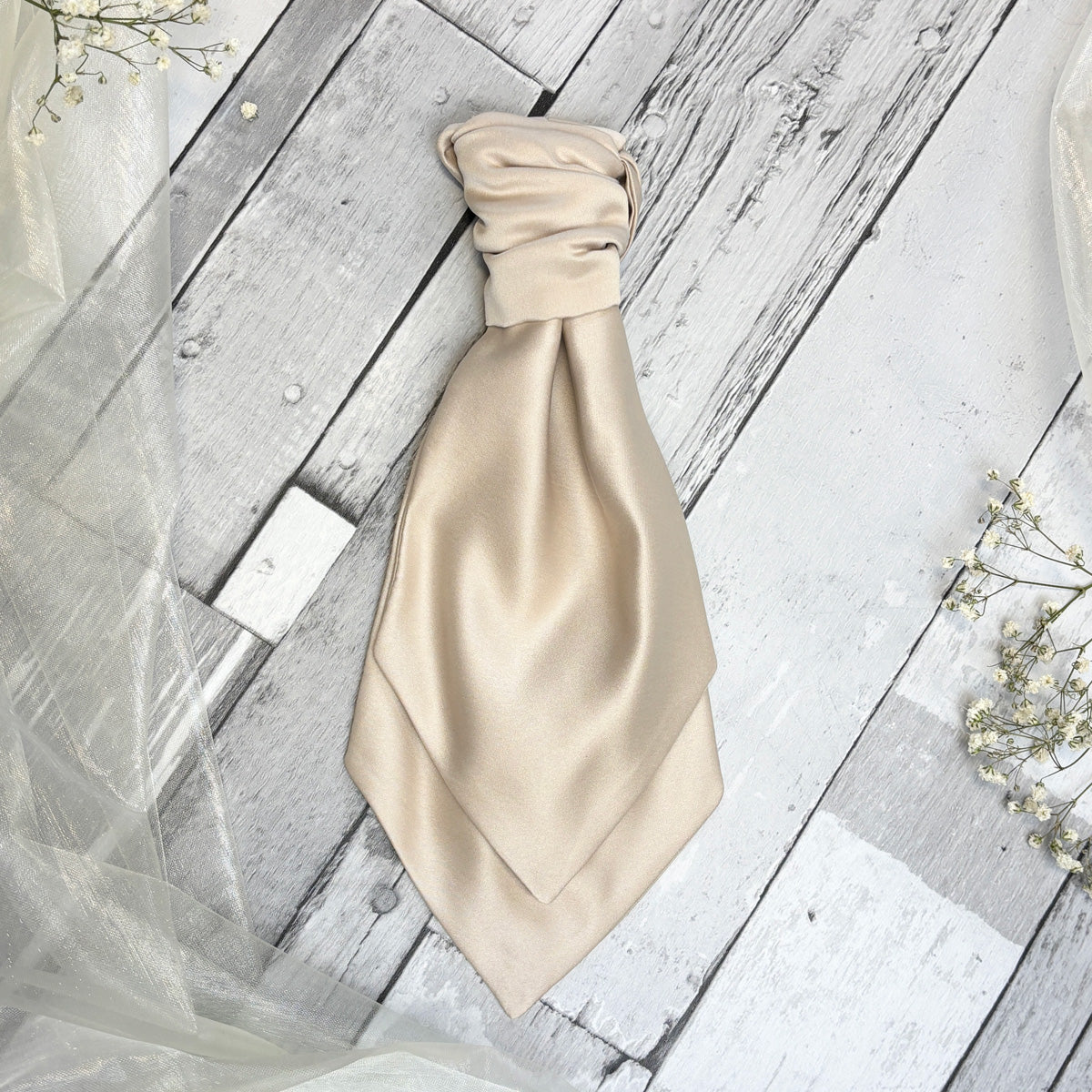 Antique Champagne Boys Wedding Cravat