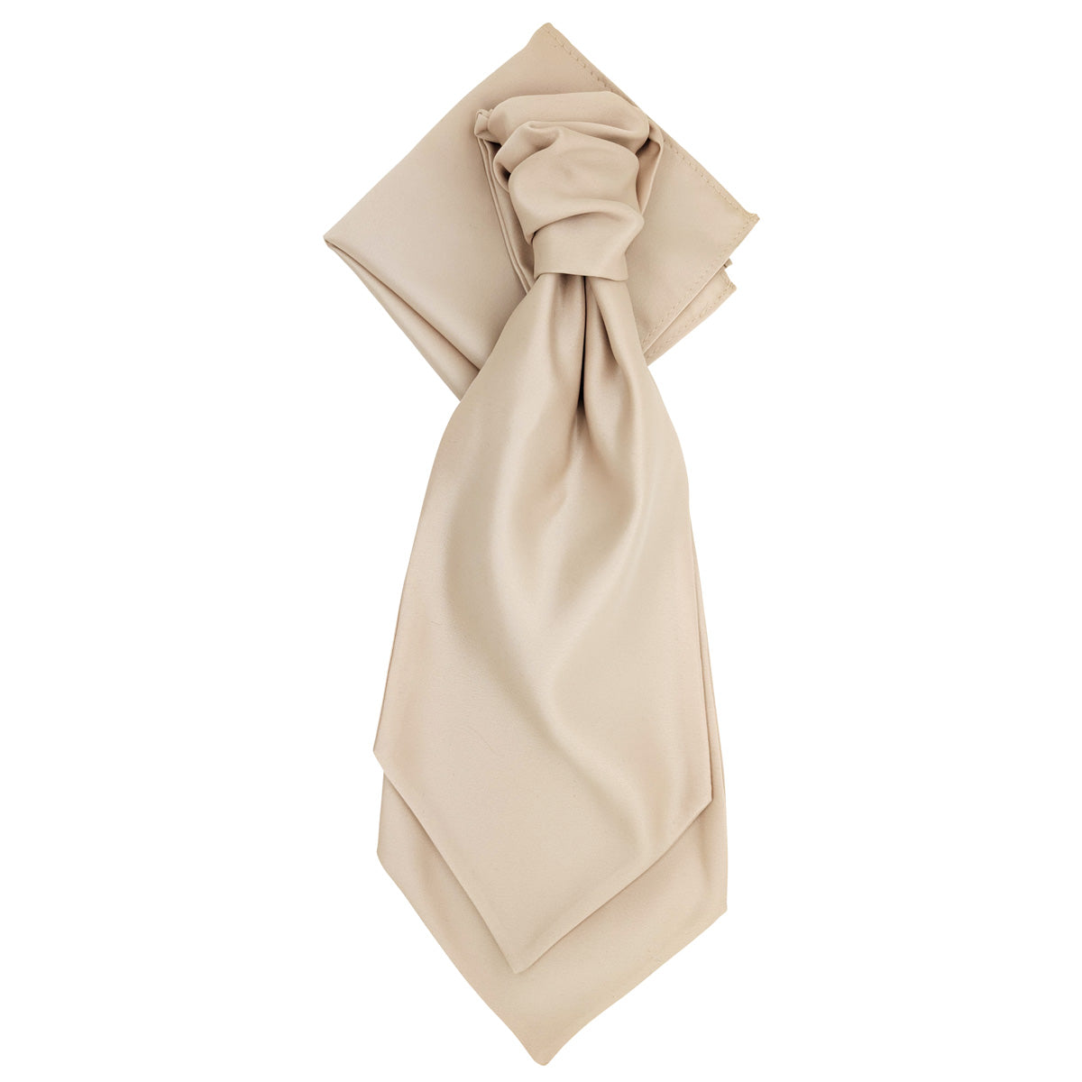 Antique Champagne Cravat and Pocket Square