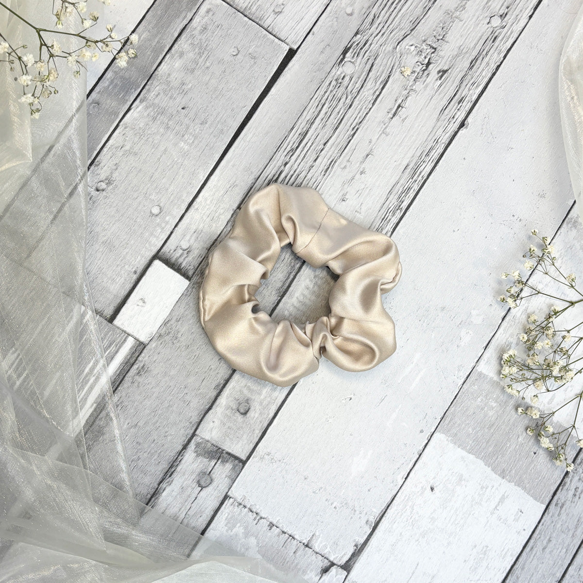 Antique Champagne Hair Scrunchie