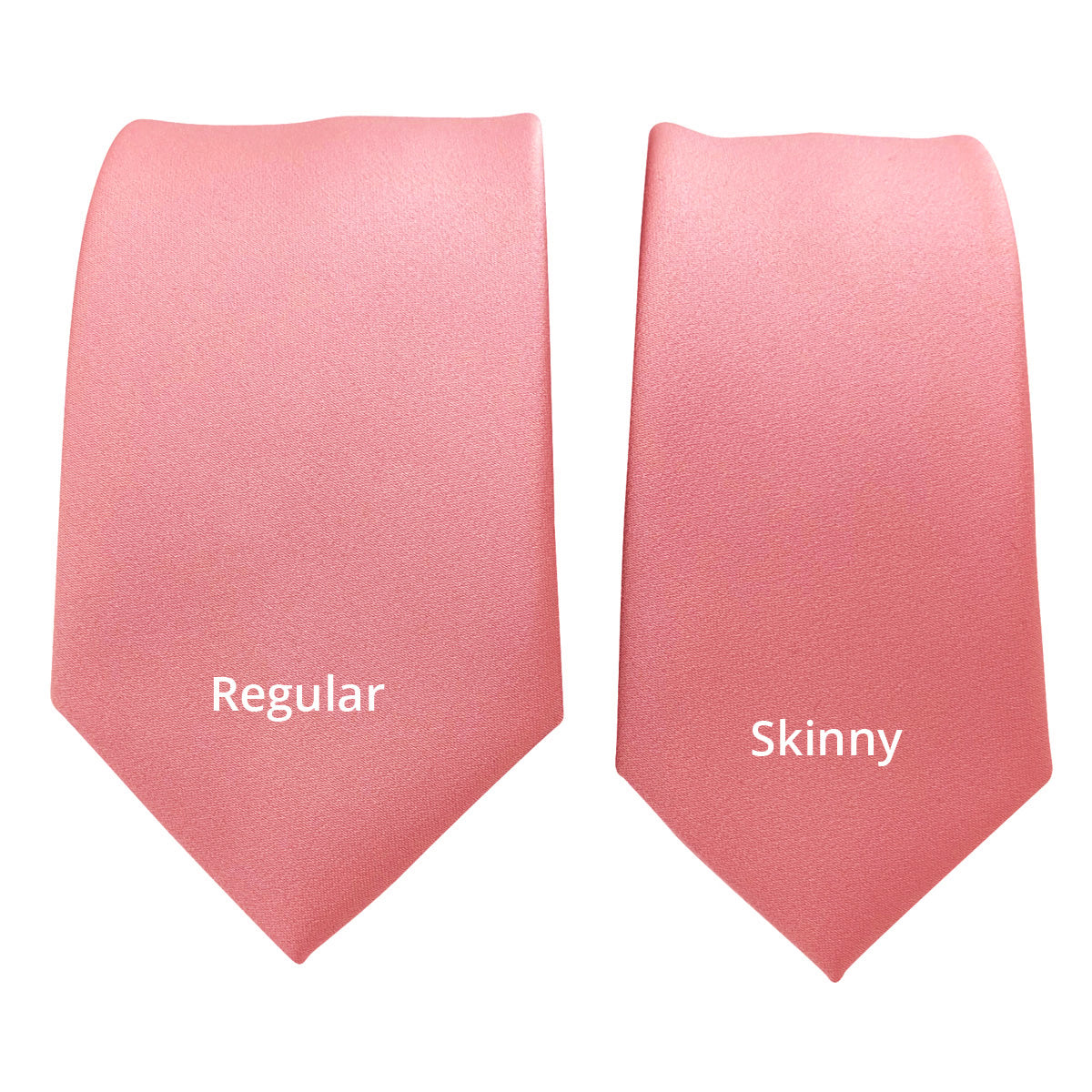 Antique Rose Regular and Skinny Tie Comparison