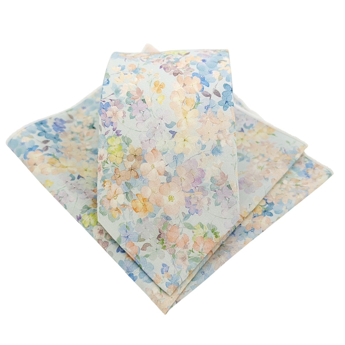 Aqua-Blossom-Cotton-Tie-and-Pocket-Square-Set