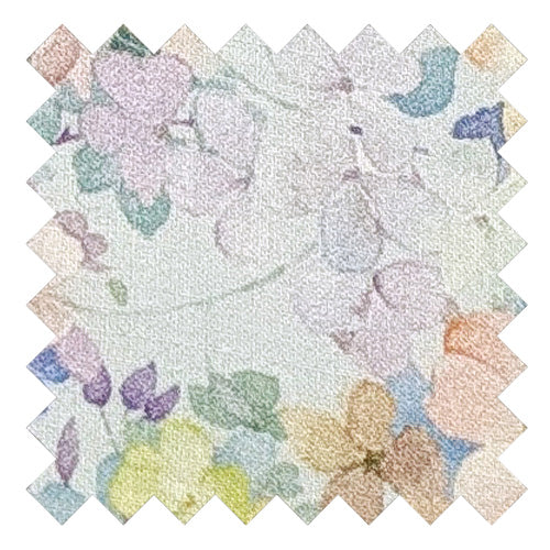 Aqua Blossom Cotton Wedding Swatch