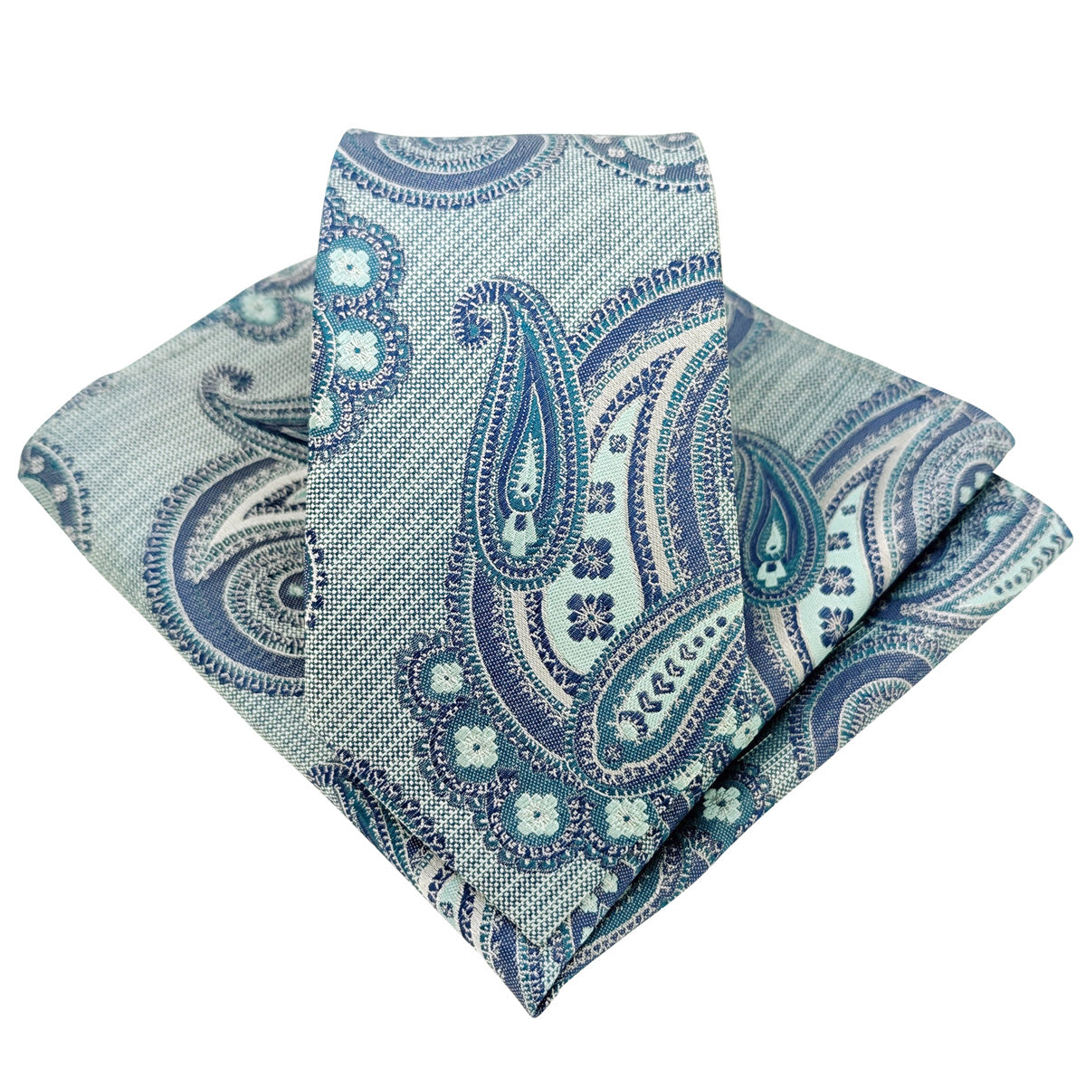 Aqua-Paisley-Silk-Wedding-Tie-and-Pocket-Square