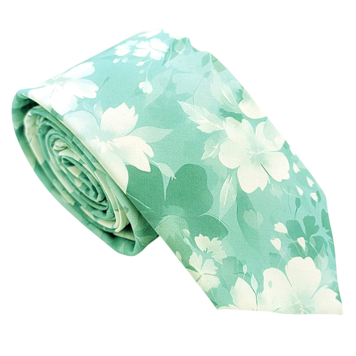 Aqua-Petals-Cotton-wedding-tie