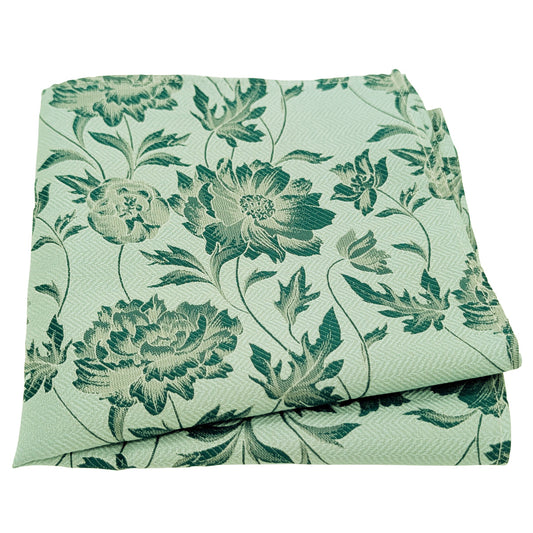 Aquamarine Floral Pocket Square