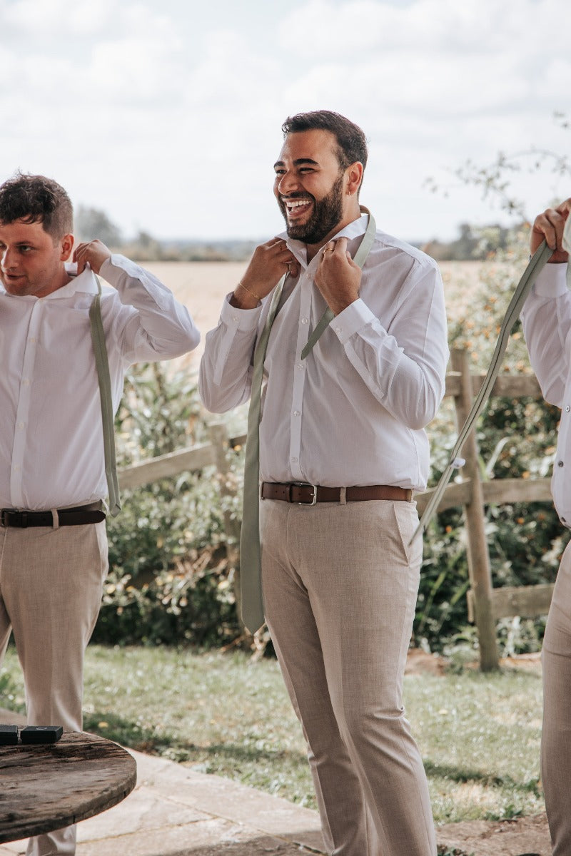 mint green mens shirt and tie