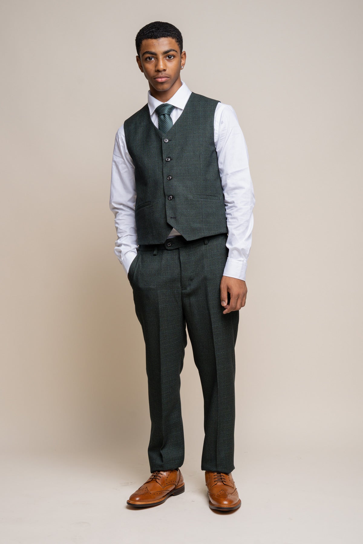 Caridi Olive Boys 3 Piece Wedding Suit – Swagger & Swoon