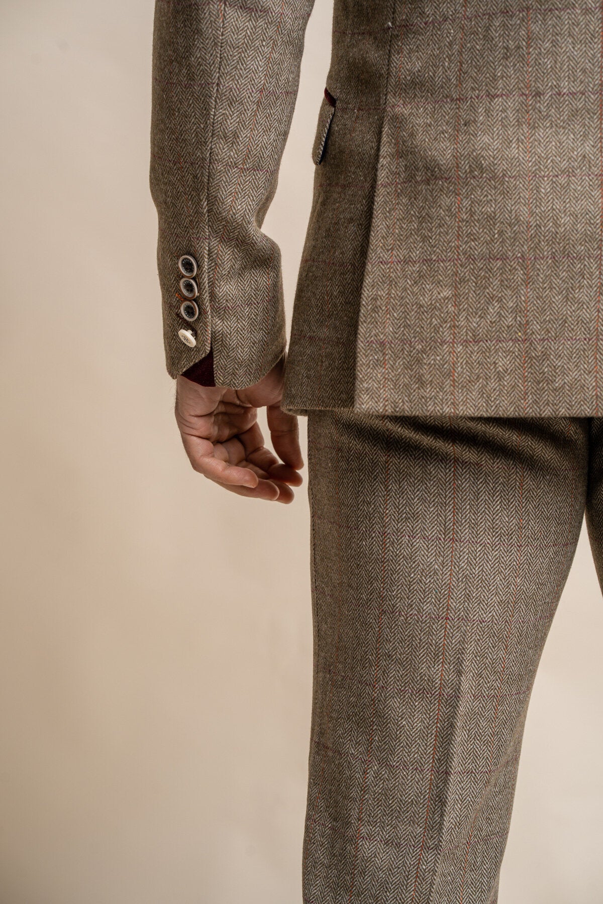 Gaston Sage Tweed Suit Swatch