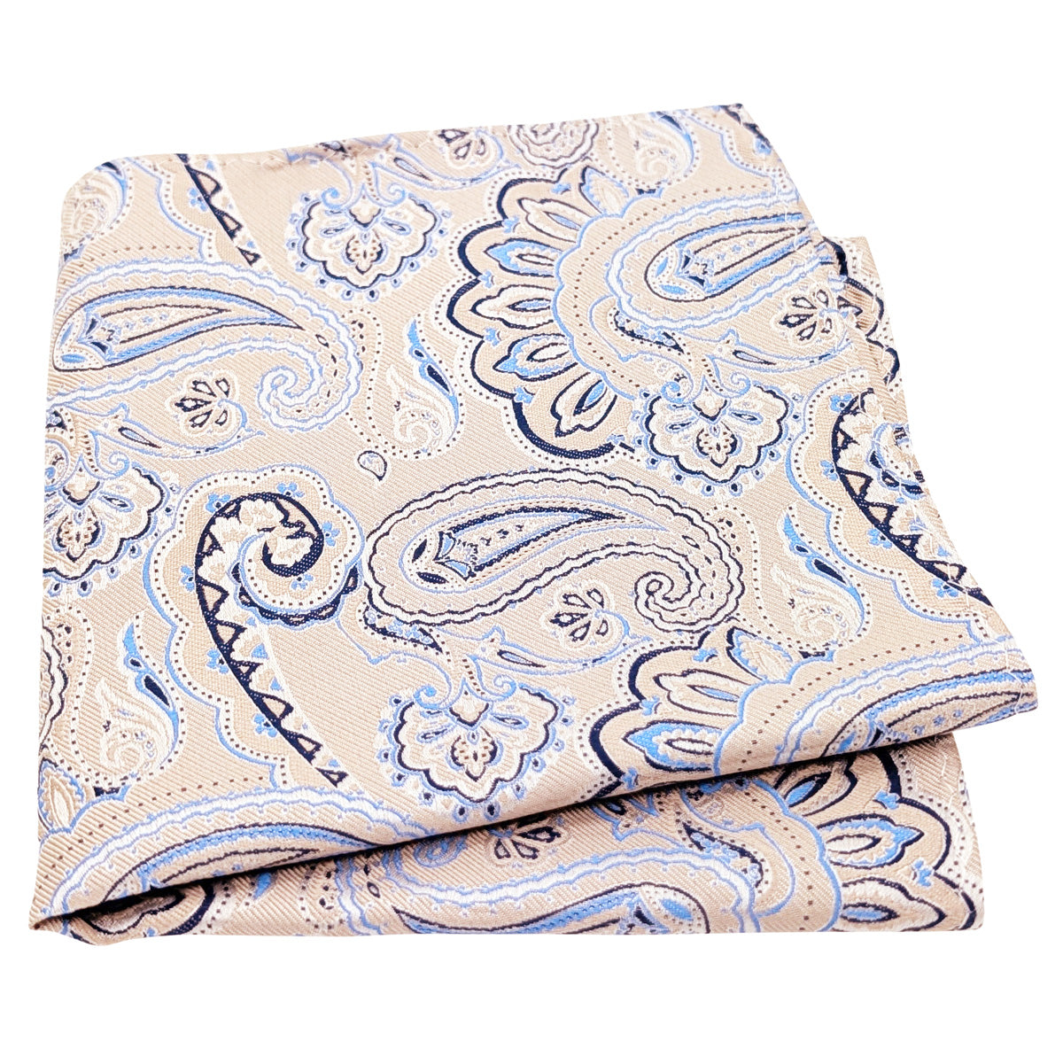 Beige-Paisley-Silk-Pocket-Square