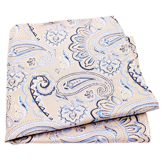 Beige-Paisley-Silk-Pocket-Square