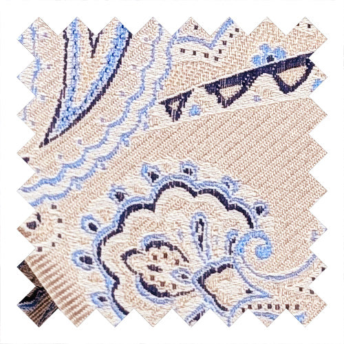 Beige Paisley Silk Wedding Swatch