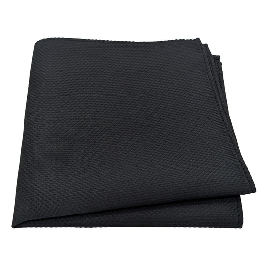 Black Textured Pocket Square