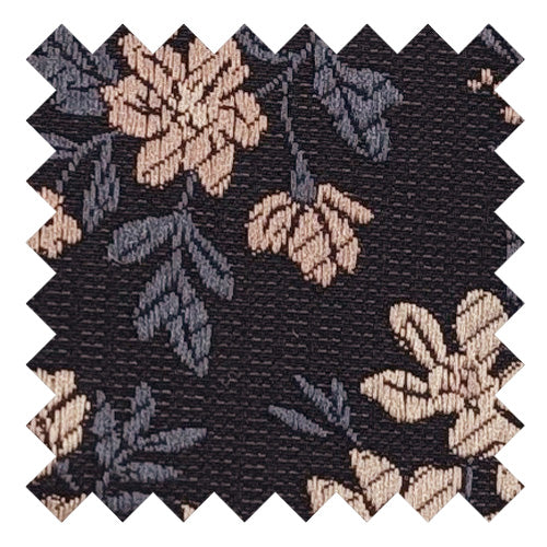 Black & Beige Ditsy Floral Wedding Swatch