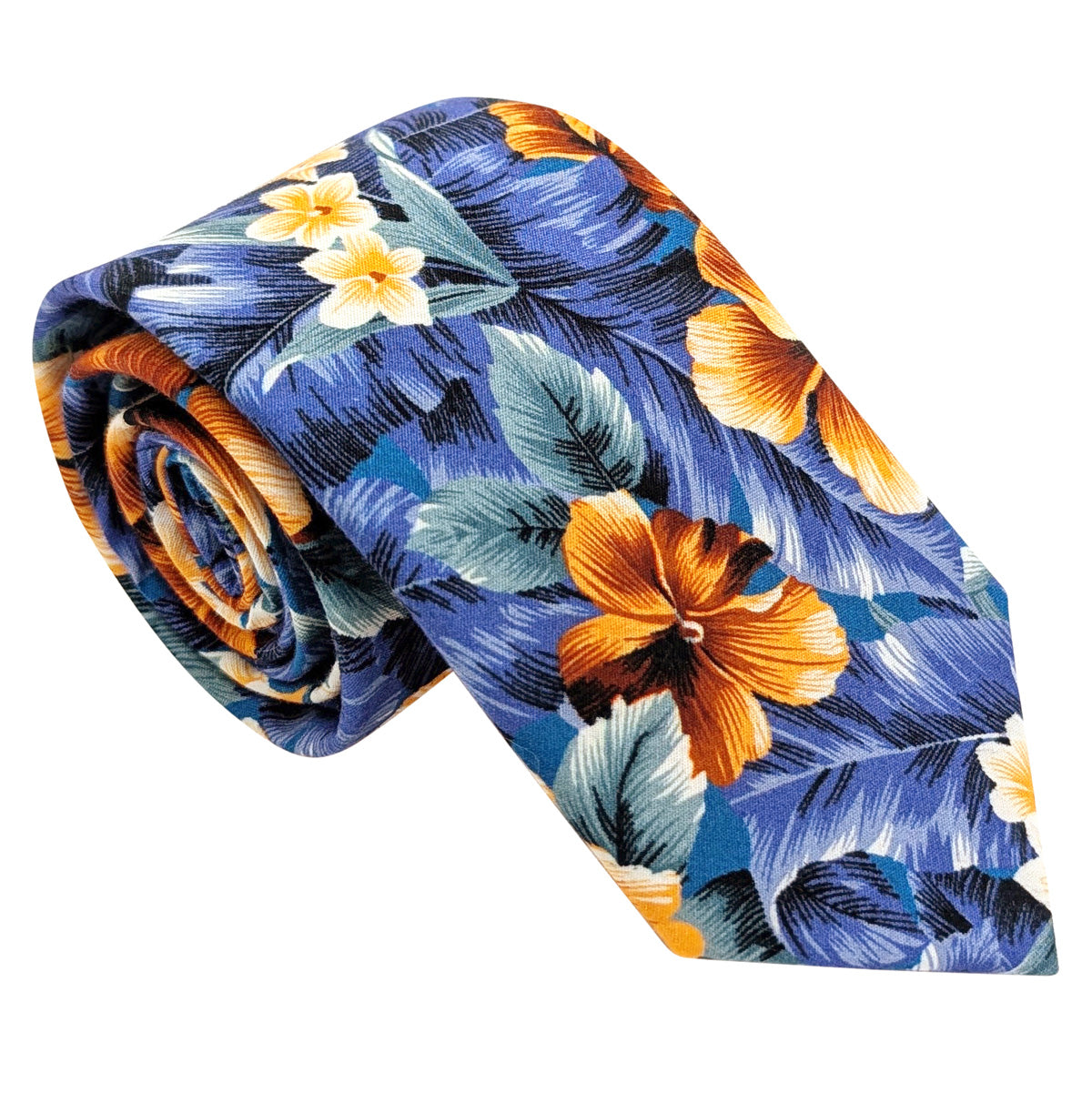 Blue-Hawaiian-Cotton-wedding-tie