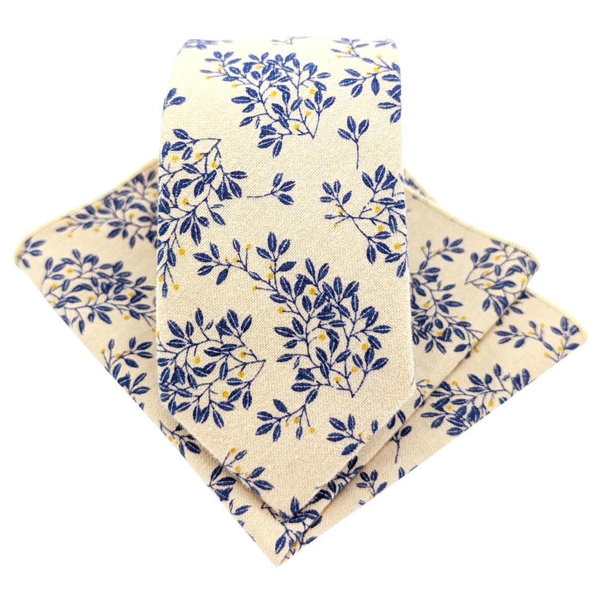 Blue-Leaves-Brushed-Cotton-tie-and-pocket-square-set