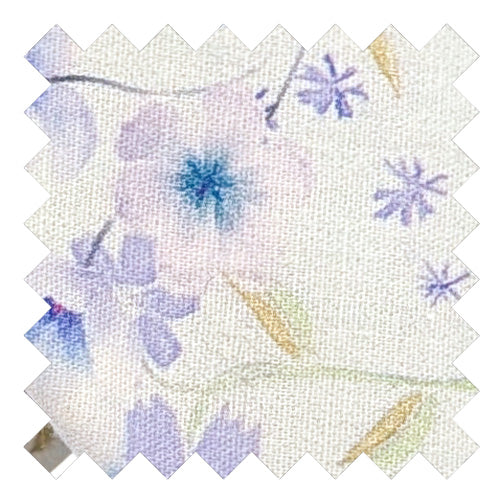 Blue Posy Cotton Wedding Swatch