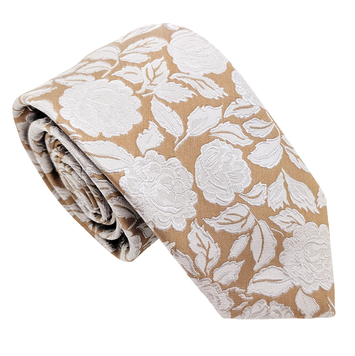 Bold Bronze Rose Wedding Tie