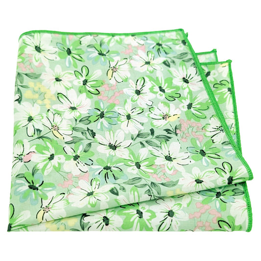Bright-Green-Floral-Cotton-pocket-square