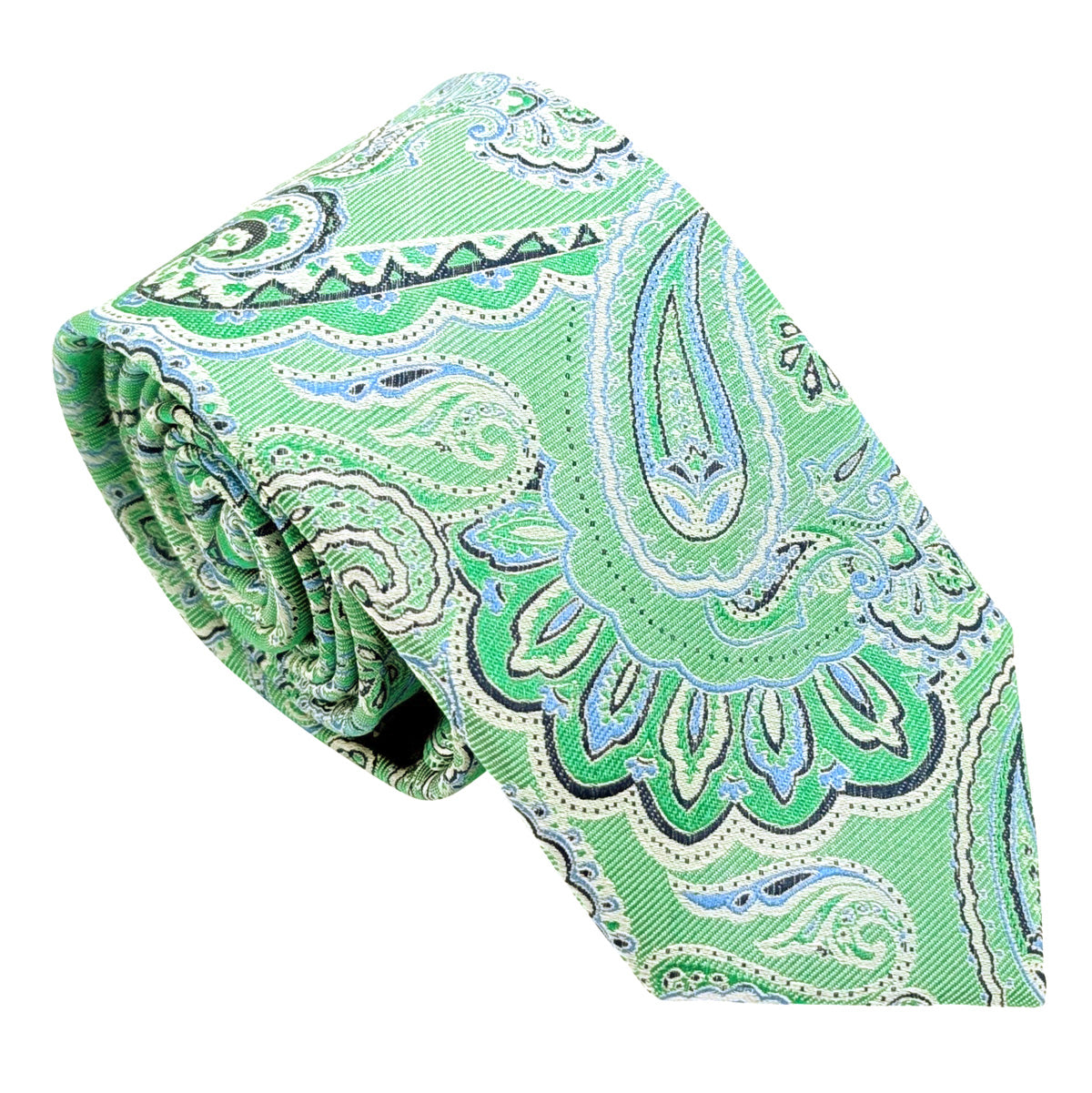 Bright-Mint-Paisley-Silk-Wedding-Tie