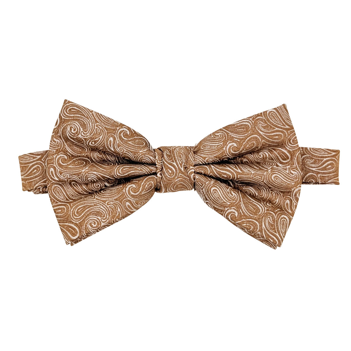 Bronze Paisley Bow Tie on Adjustable Neckstrap