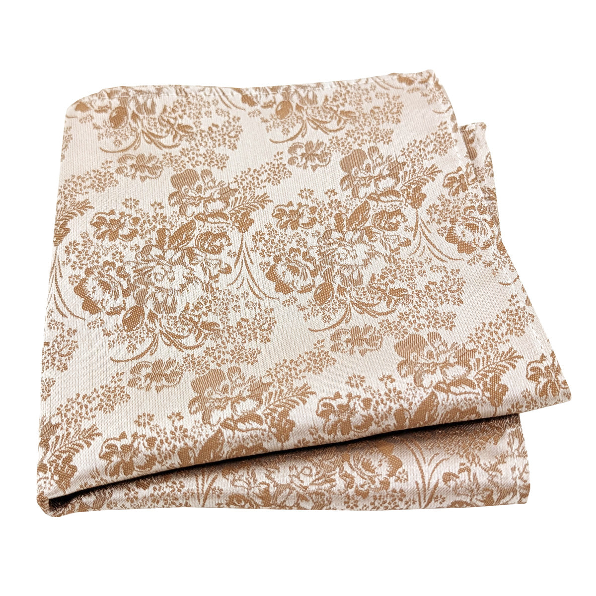 Bronze Floral pocket square