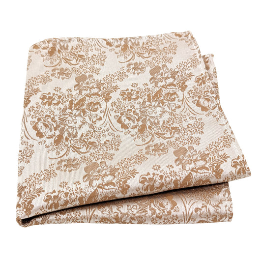 Bronze Floral pocket square