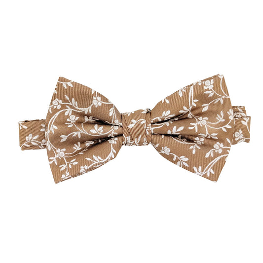 Bronze Leaves bow tie on adjustable neckstrap