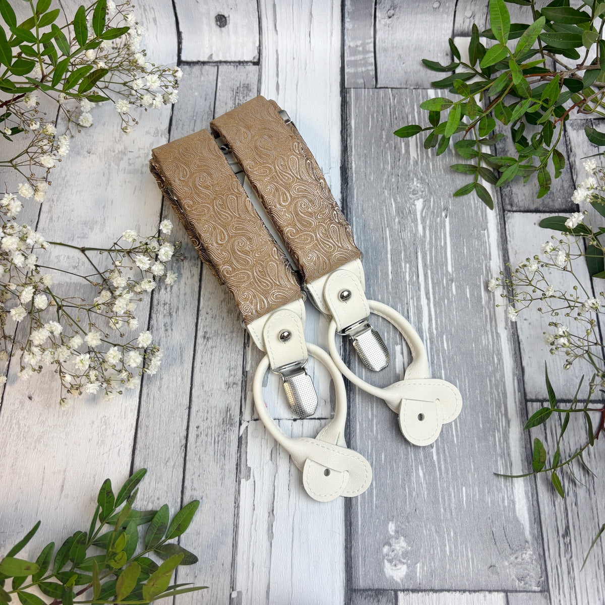 Bronze Paisley Braces