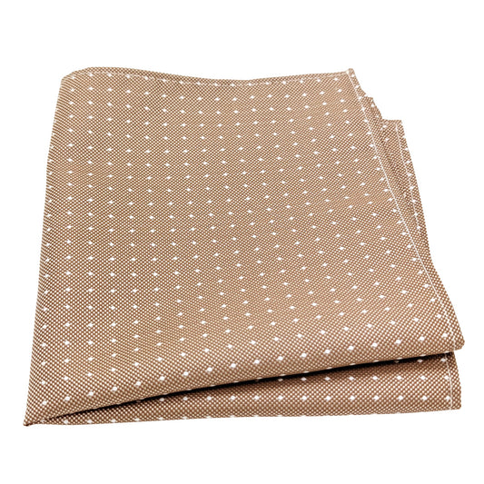 Bronze Pin Dots Pocket Square