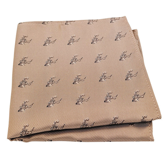 Bronze Stags Pocket Square