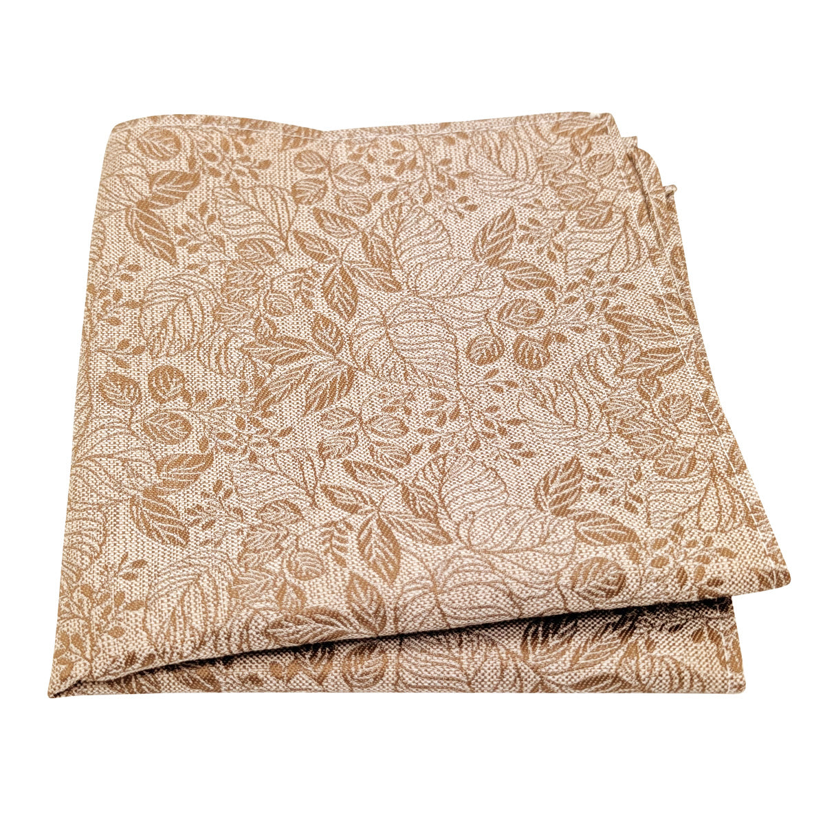 Bronze Woodland Leaves Pocket Square