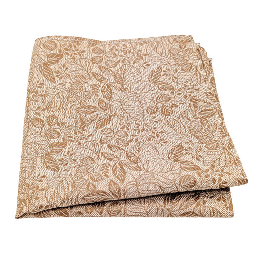 Bronze Woodland Leaves Pocket Square