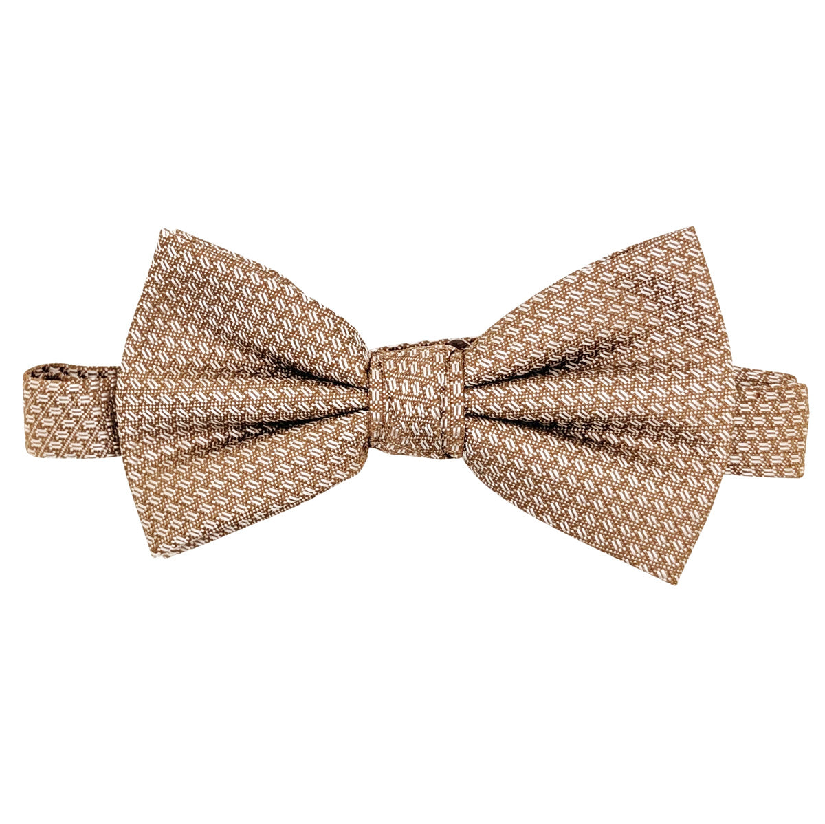 Bronze Woven Bow Tie on an Adjustable Neckstrap