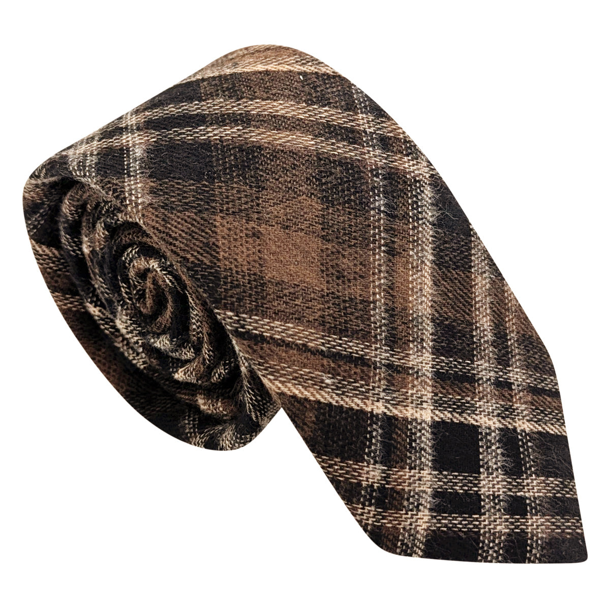 Brown-Tartan-Cotton-Wedding-tie