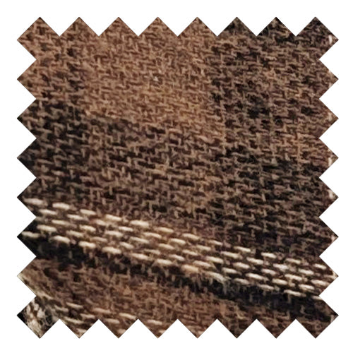 Brown Tartan Cotton Wedding Swatch